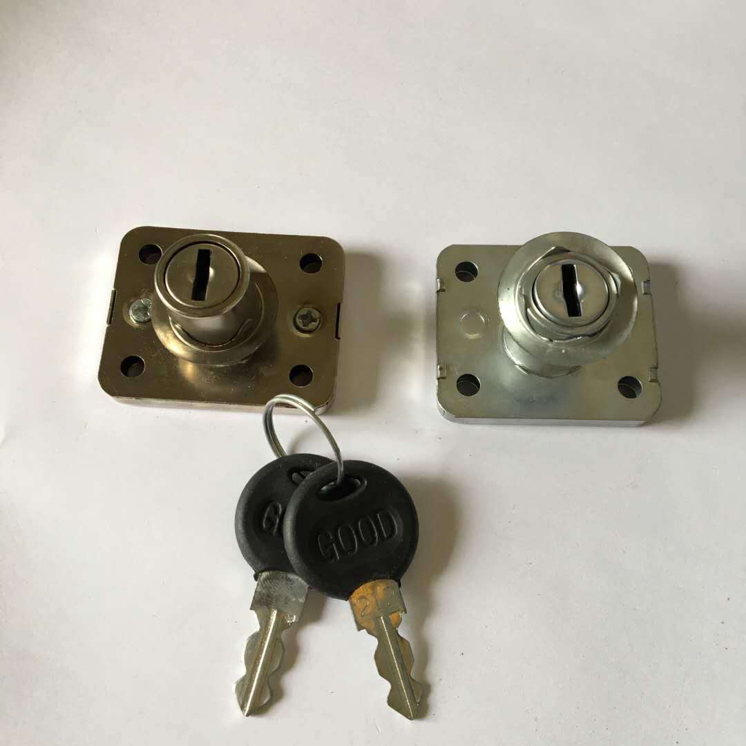 101抽屉锁铁锁老式家具办公桌柜子抽屉锁方舌床头柜锁五金批发