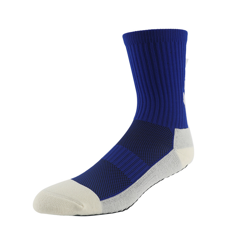 Dispensing Football Socks Men's Mid-Calf Athletic Socks Socks for Running Non-Slip Silicone Thickened Towel Bottom Wear-Resistant Sweat-Absorbent