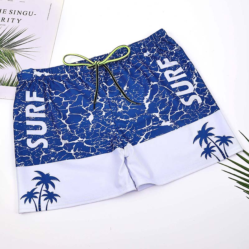 Floral Men's Swimming Trunks Shorts Suit plus-Sized plus Size Beach Men's Swimsuit Boxers Bikini Quick-Drying