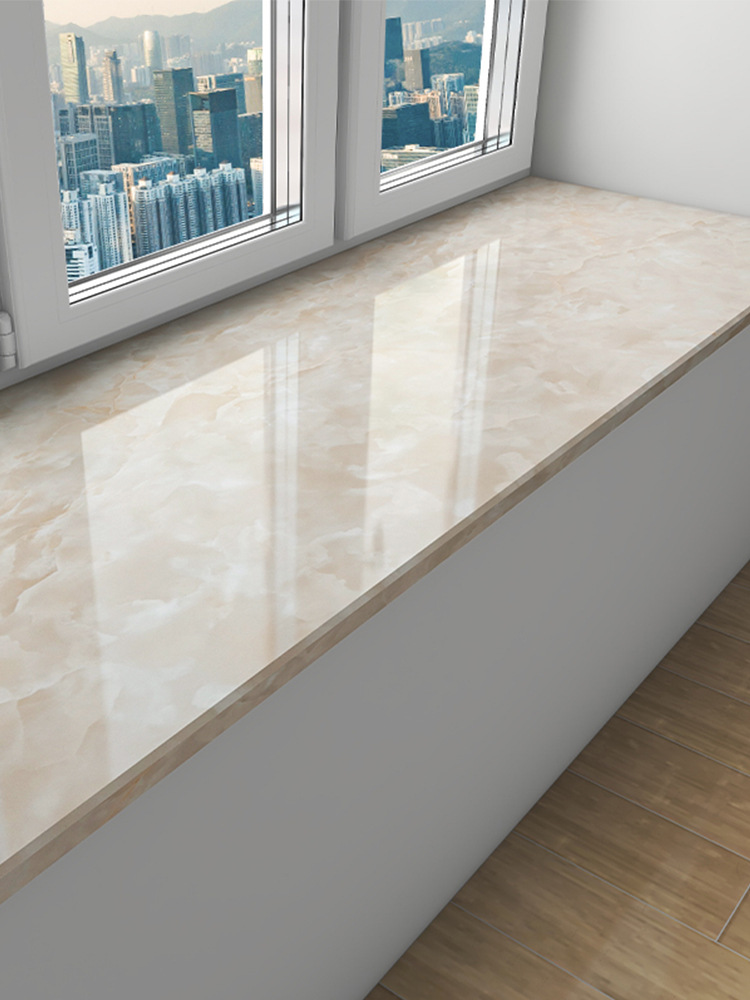 飘窗贴纸防水防晒飘窗台装饰翻新贴包边框窗台板自粘pvc台面加厚