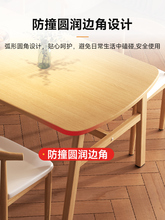 餐桌椅组合出租房家用简易仿实木餐桌小户型4人6人长方形吃饭桌子