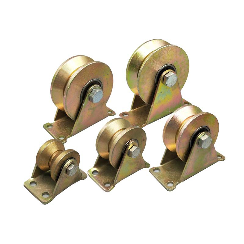 轨道轮v型h型滑轮推拉门槽轮小三角铁轮子导轨轮大门滑轮钢丝绳轮