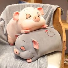 小香猪玩偶抱枕被子两用床上靠垫沙发靠枕床头大靠背枕头车载毯子