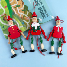 旅游工艺品批发木质卡通拉线士兵木偶圣诞节男女创意人偶挂件礼物