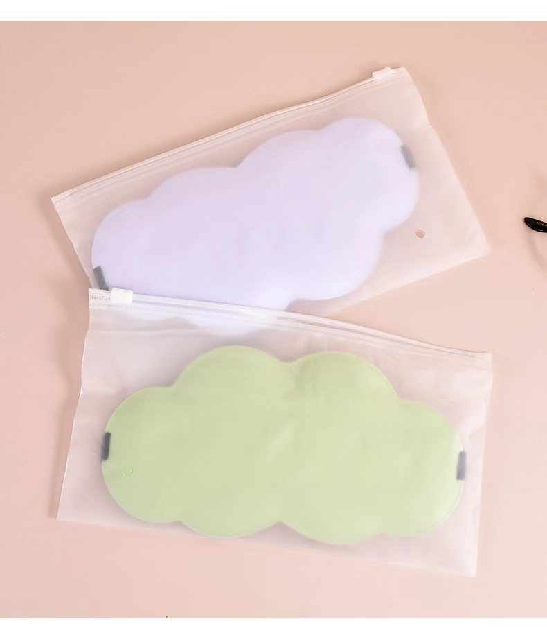 Cross-Border New Arrival 3D Cloud Sleeping Eye Mask Cute Shading and Ventilation Macaron Double-Sided Ice Silk Eye Mask in Stock