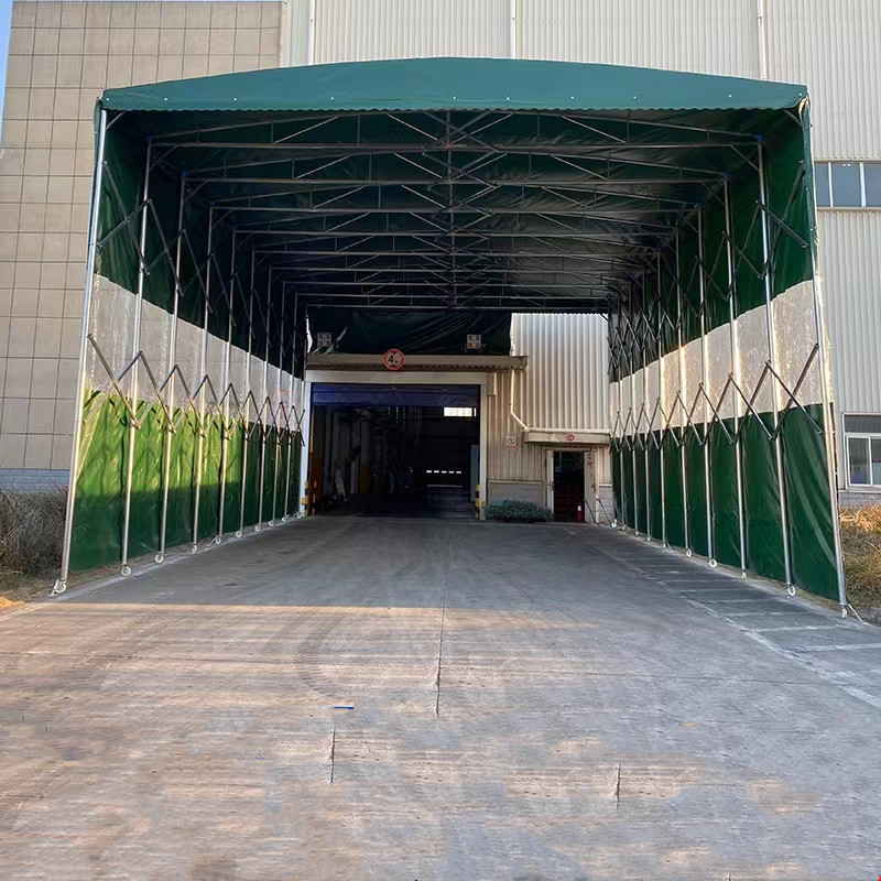 户外雨棚移动帐篷篮球蓬推拉雨棚电动仓库棚伸缩折叠烧烤棚停车棚