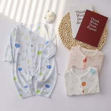 婴儿连体衣夏季莫代尔长袖宝宝衣服婴幼儿夏装宝宝爬爬服婴儿衣服