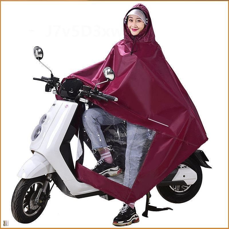 特大码125男装摩托车双人雨衣单头么托加厚加大号电瓶车雨披帽檐