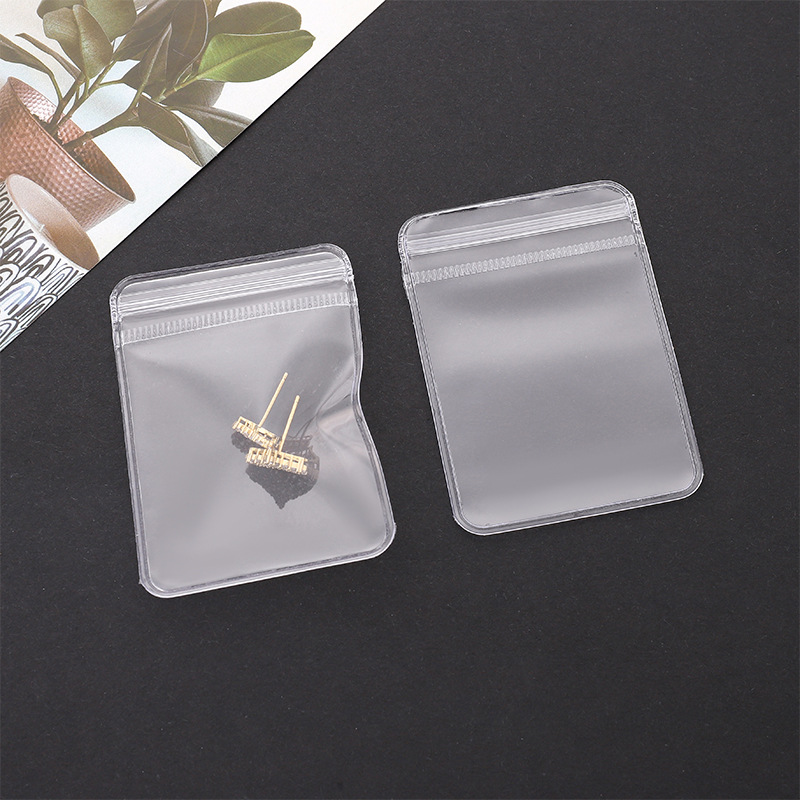 In Stock Wholesale Thick Transparent Jewelry Bag Collectables-Autograph Bracelet Jewelry Storage Ziplock Bag PVC High Permeability Envelope Bag