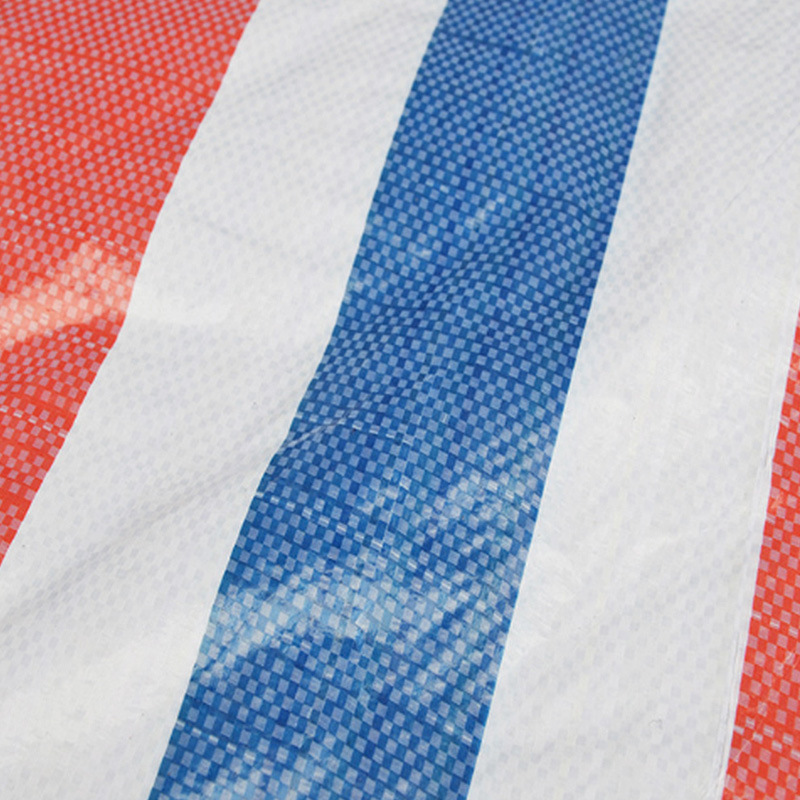 彩条布雨布单覆膜 工地用布货场盖布塑料布 遮阳彩条布