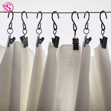 源头工厂 热销窗帘夹窗帘挂钩浴帘挂钩  s型浴帘挂钩家居用品