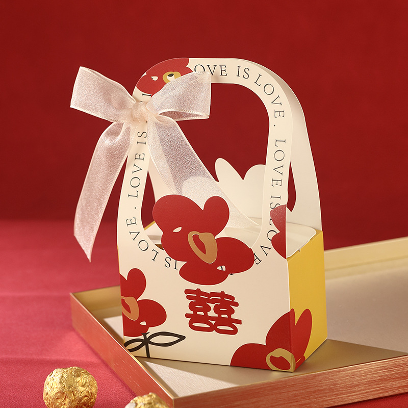 新款网红创意喜糖盒子礼盒结婚专用袋子空订婚糖盒礼盒装婚礼批发