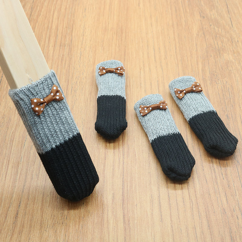 桌椅脚套16/24只双层椅子脚套耐磨桌腿套桌脚针织凳子腿保护套