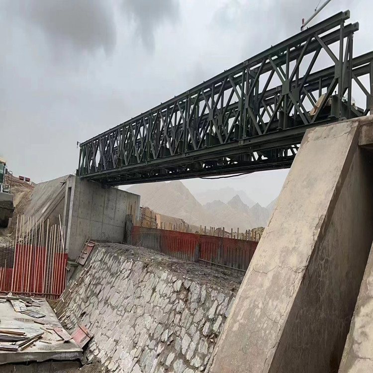 贝雷片钢便桥321型贝雷梁支撑架贝雷销钢便桥工程施工安装