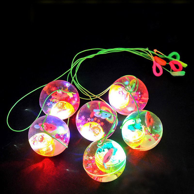 Flash Crystal Ball Jumping Ball Bouncing Ball for Children Luminous Stall Supply Hot Sale Toy Stall Small Gift Drainage