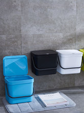 壁挂式垃圾桶创意免打孔卫生间厨房洗手间悬挂式有盖塑料筒家用
