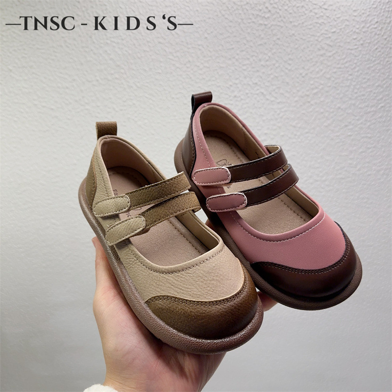 2024春季新款儿童韩版时尚方口小皮鞋女童单鞋宝宝豆豆鞋潮613