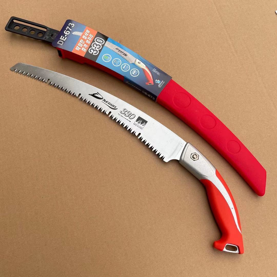 新款佐川吉410涡轮齿修枝锯粗枝手锯园艺园林锯子剪锯大建u槽进口