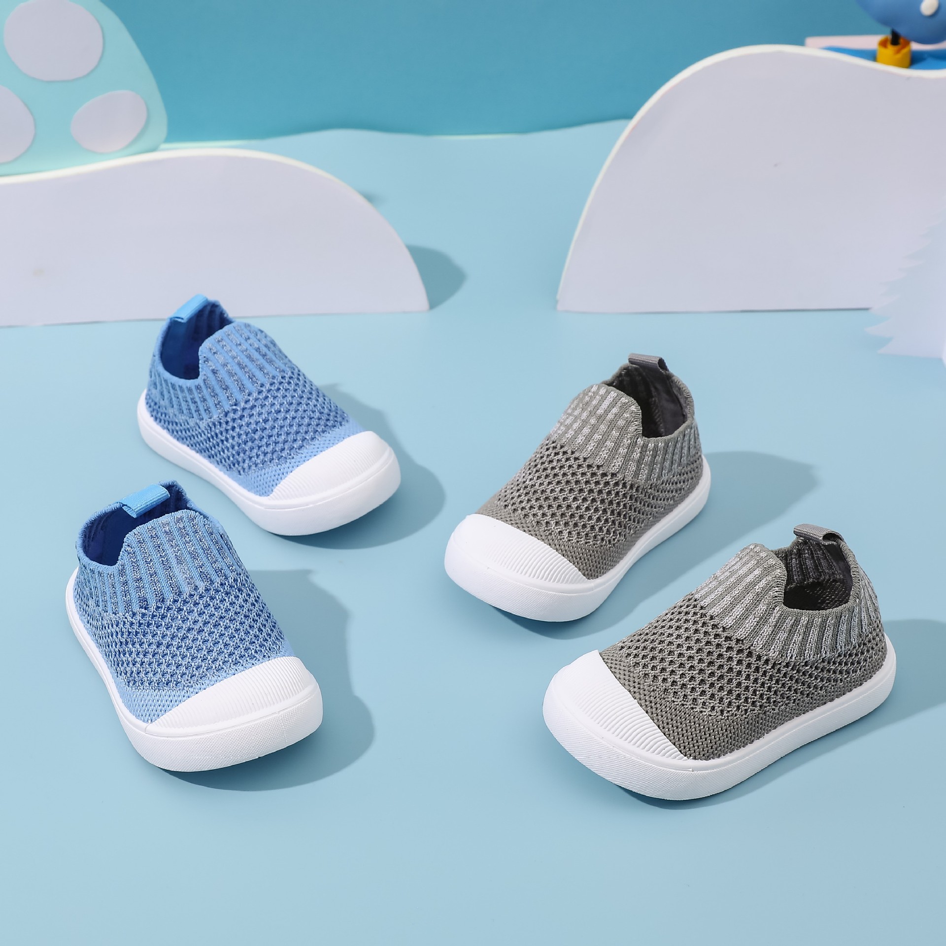 cross-border baby toddler shoes mesh non-slip breathable soft bottom baby sock shoes boy‘s shoes children‘s indoor shoes generation hair