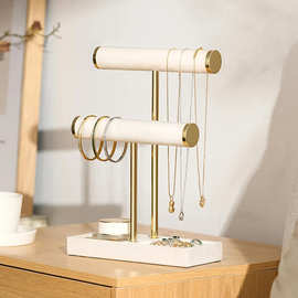 跨境手镯珠宝展示项链首饰架发饰化妆品收纳架白色铁艺首饰展示架