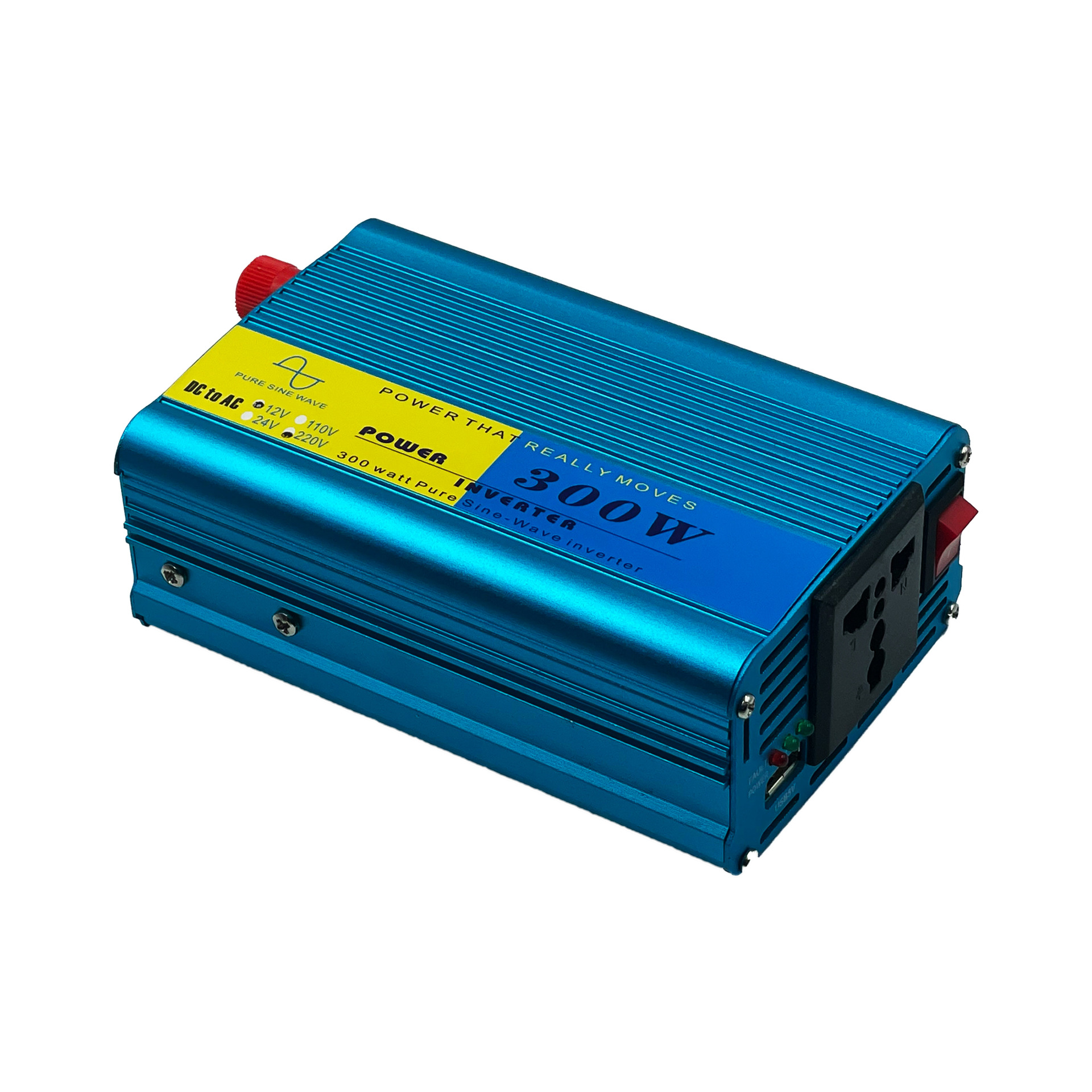 300w 500w 800w 1kw 蓝色足功率纯正弦波逆变器12v转220v