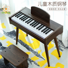 木质小钢琴儿童玩具男女孩37键电子琴启蒙音乐器宝宝生日婴儿礼物