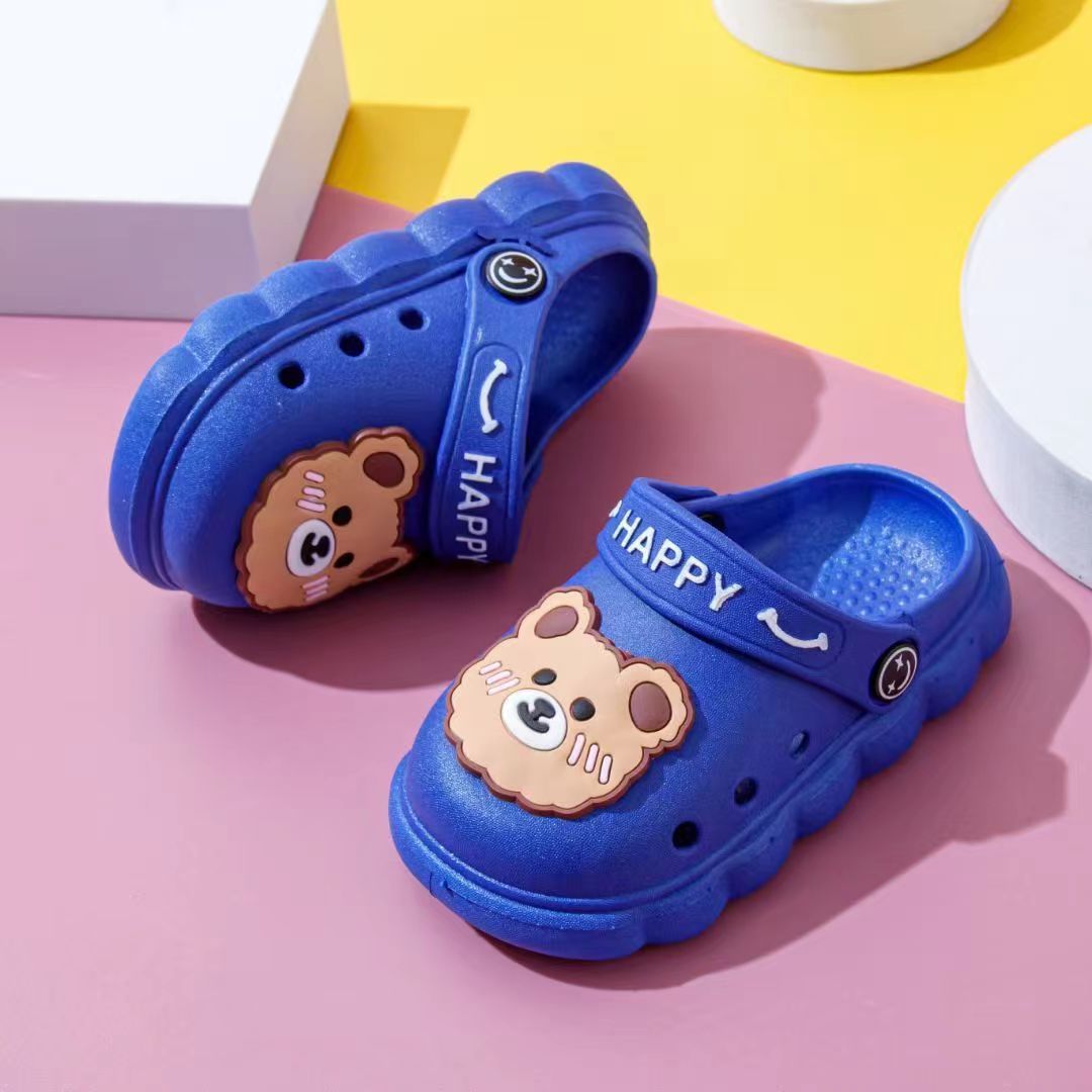 外贸出口款宝宝全包洞洞鞋中小童防滑耐磨kids slippers洞洞拖鞋