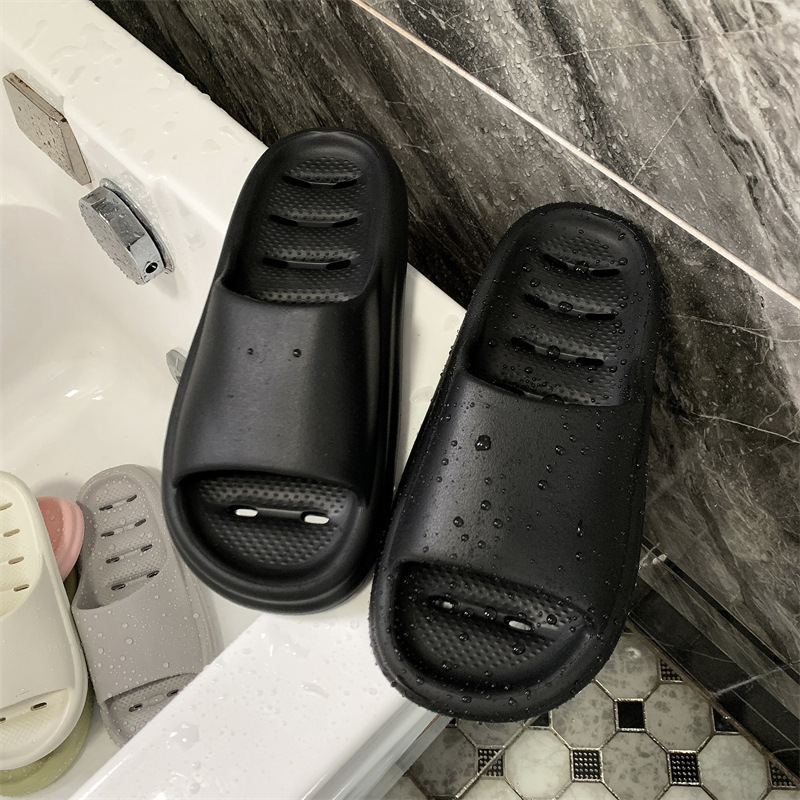 Thick Bottom Soft Bottom Home Couple Bathroom Home Bath Waterproof Lightweight Non-Slip Quick-Drying Shit Feeling Slippers Super Soft