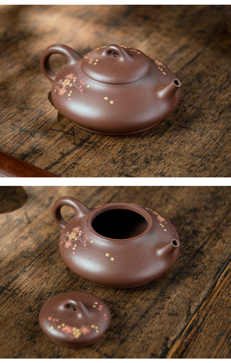宜兴手工紫砂壶原矿底槽清梅花瓜瓢厂家直销定制批发代理一件代发