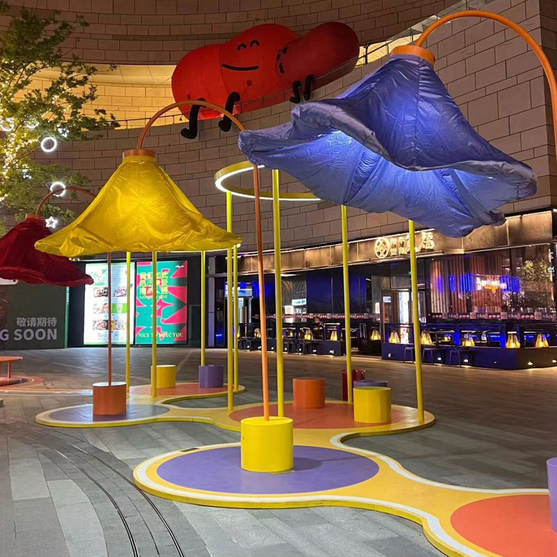 灯光互动装置艺术展览展示创意美陈雕塑景观亚克力灯光亮化美陈