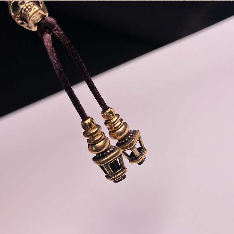 藏式非石页弟子珠佛珠收尾文玩配饰星月金刚百香椰蒂猴头老型diy