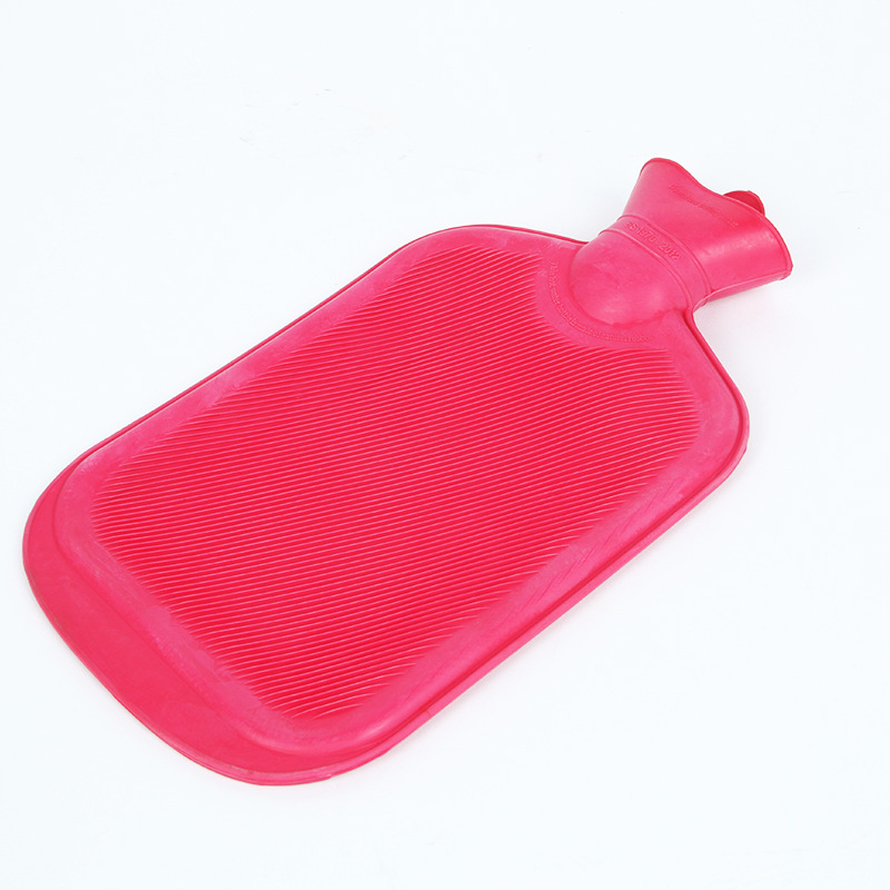 Rubber Hot Water Injection Bag Water-Filled Hot-Water Bag Velvet Cloth Cover Hand Warmer Heating Pad Water-Filled Hand Warmer Wholesale Spot