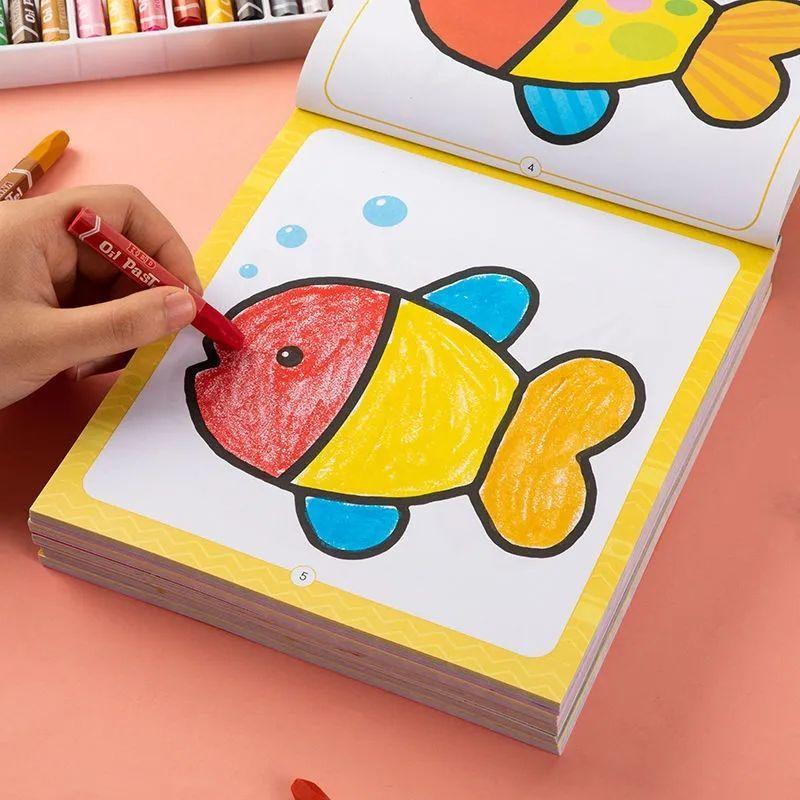 儿童涂色本简笔画入门幼儿涂色绘本画画本书2-3-6岁宝宝涂鸦本