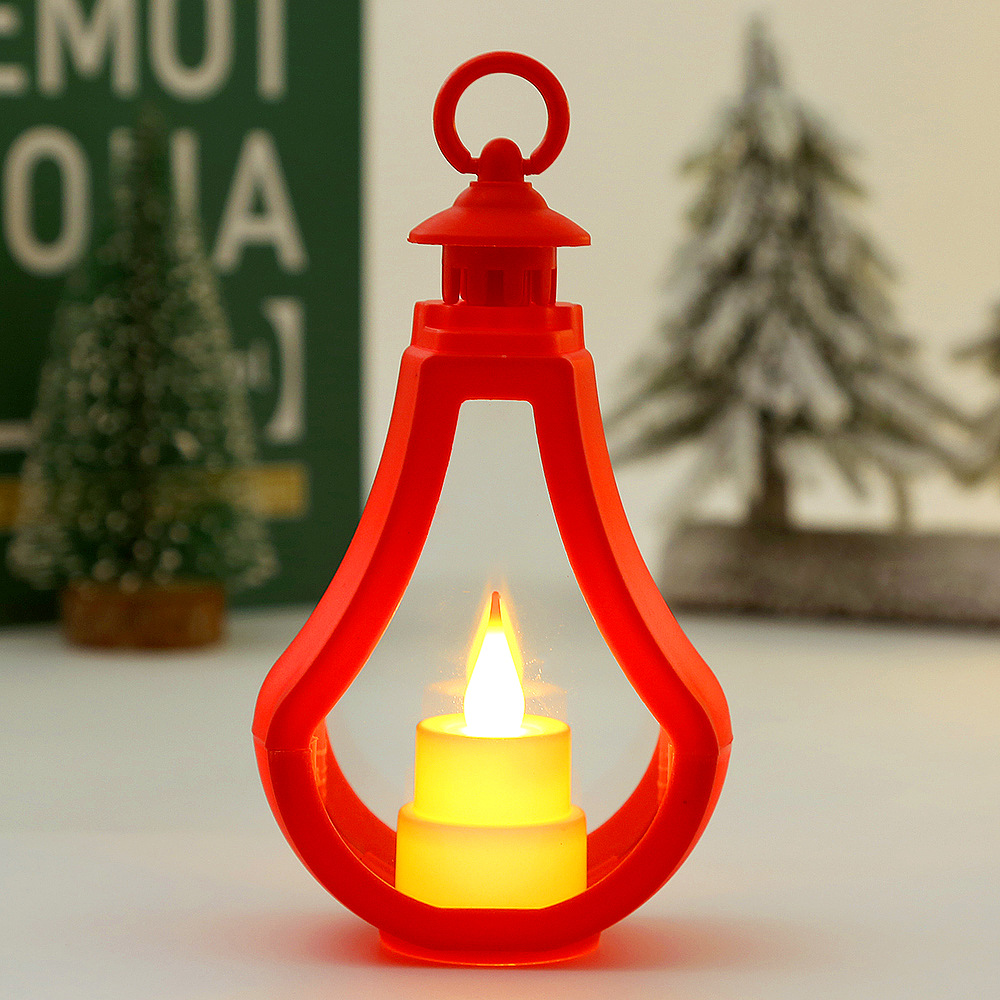 Retro Small Oil Lamp Led Electronic Candle Light Portable Small Lantern Creative Holiday Decorations Decoration Gifts Storm Lantern