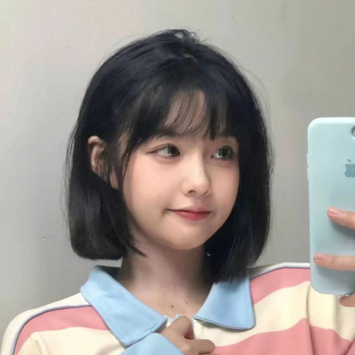 假毛女短直发学生甜美波波头蓬松自然空气刘海可爱假发-阿里巴巴