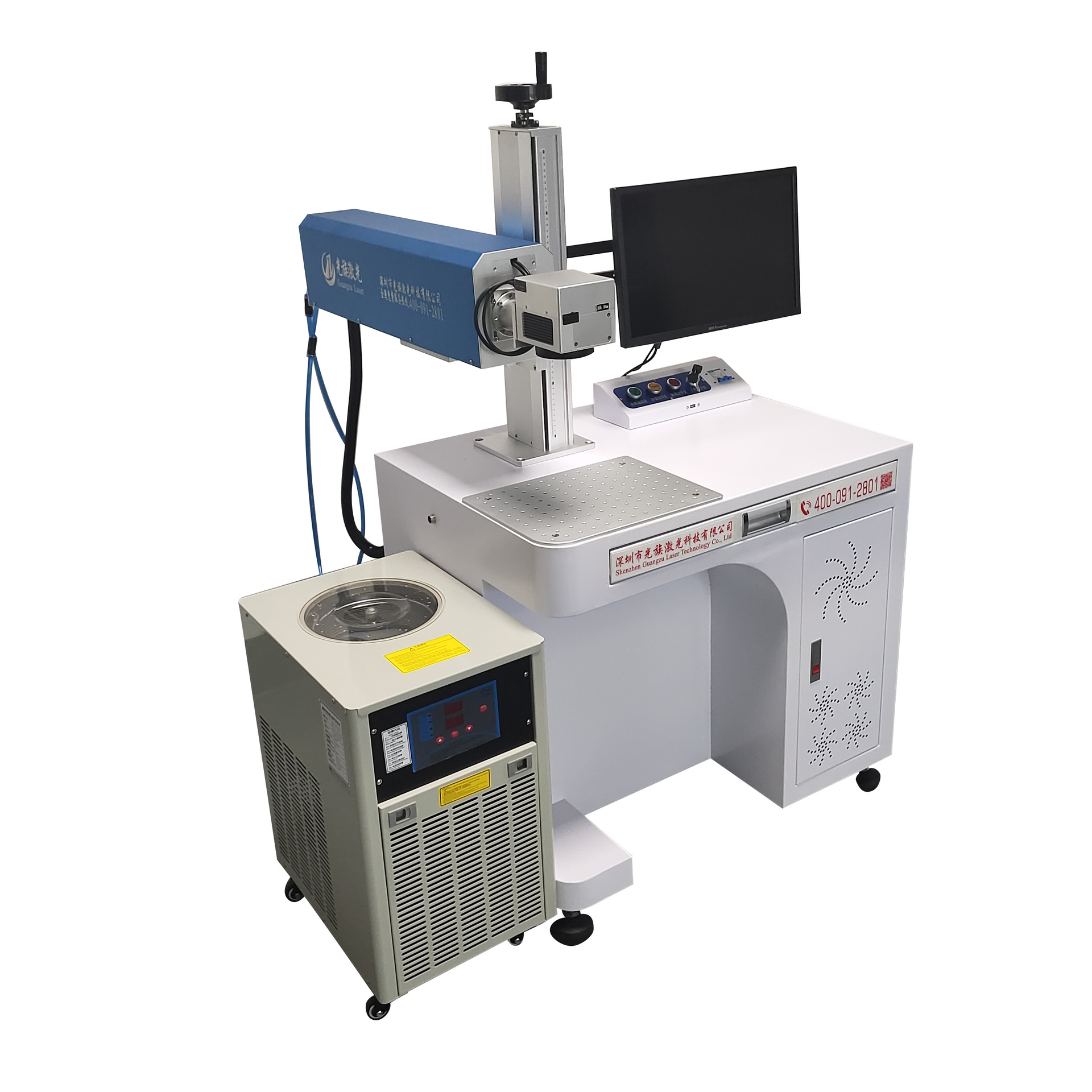 60w大功率任意角度旋转高频变压器三层绝缘线激光二氧化碳剥皮机