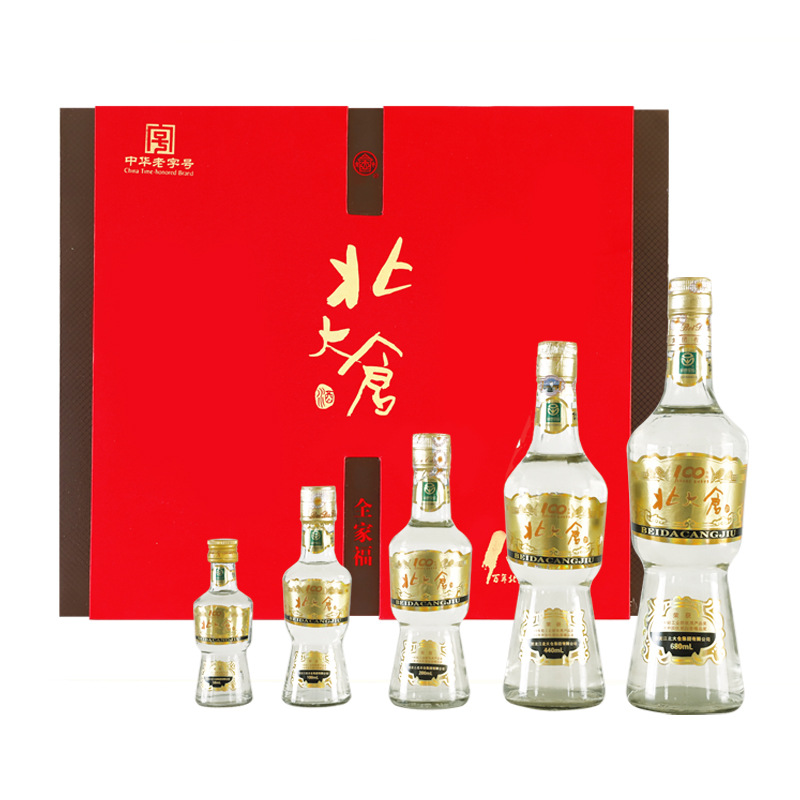 北大仓部优全家福礼盒白酒 黑龙江特产酱香50度大部优东北白酒5瓶