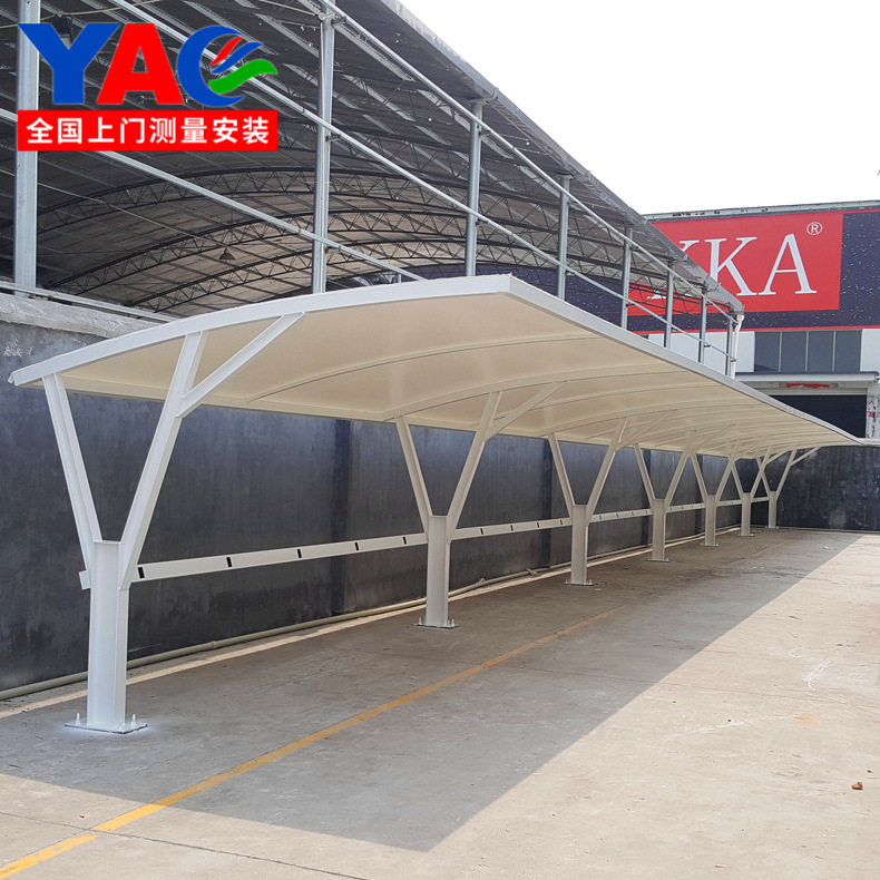 0成交47平方米承建户外景观膜结构车棚 搭建小区汽车停车篷 泰州工厂