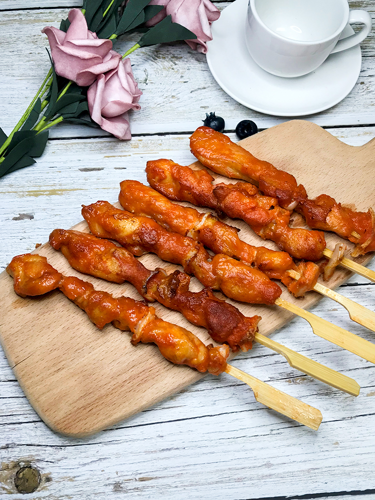 骨肉相连小零食冷冻半成品烧烤串鸡肉串油炸小吃920g25串鸡柳鸡块