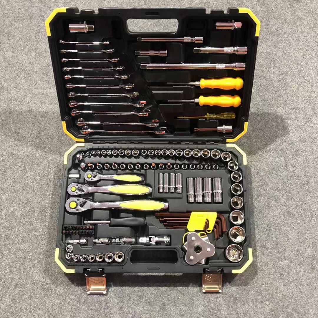 修车工具套装汽修维修汽车套筒扳手组套棘轮快速扳手组合贴牌定制