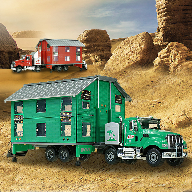 663002凯迪威房车双层旅行汽车仿真儿童玩具车合金汽车模型