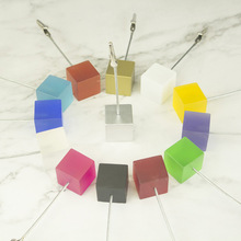 Lot 10pcs Cube Stand Photo Holders,Memo Note Clips,Table跨境