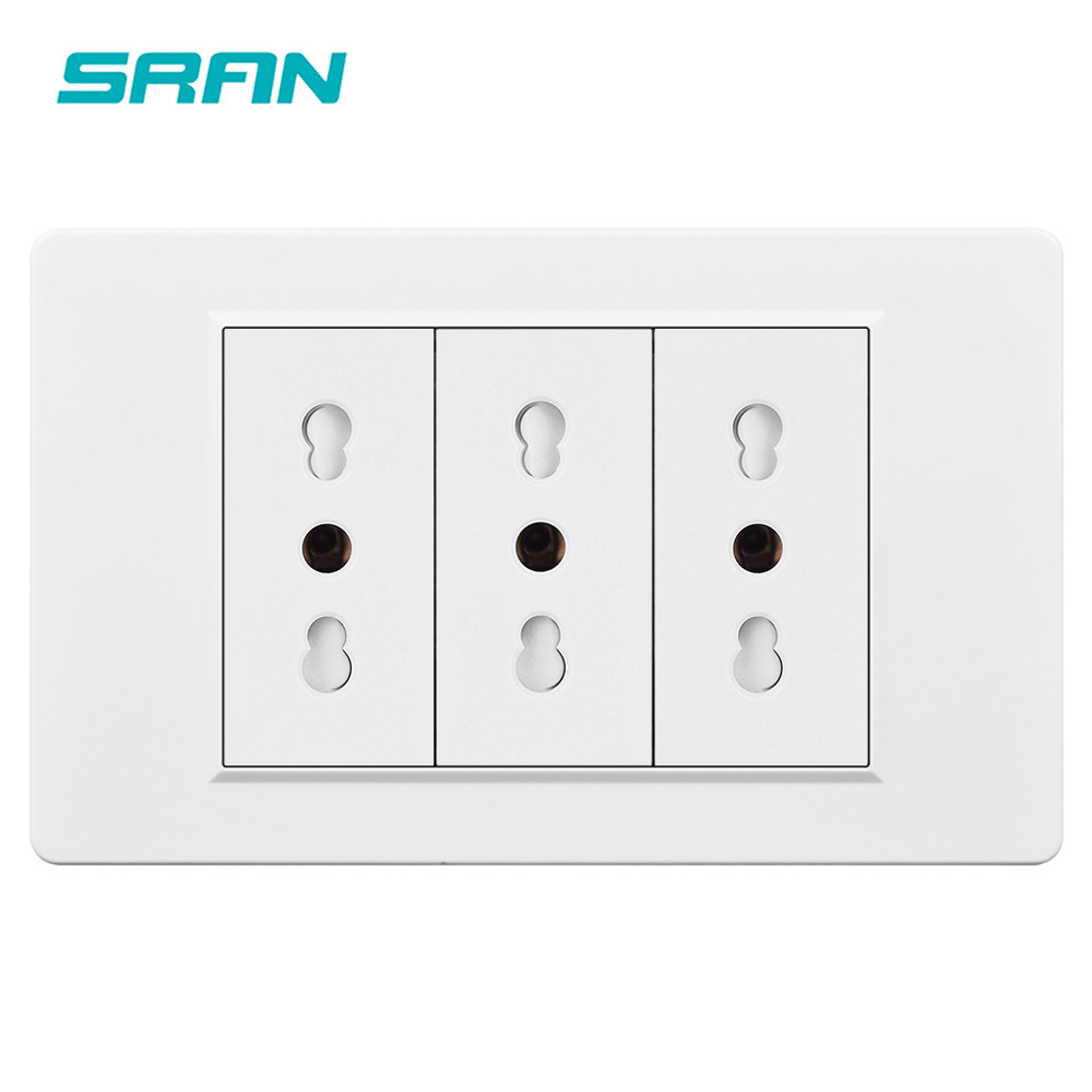 118型意标插座三位意大利智利意式意规墙壁16a插座开关面板