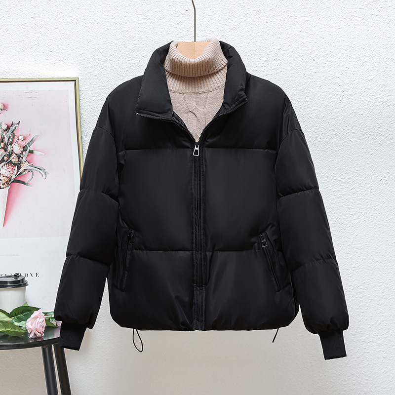 跨境加厚冬季羽绒棉服女短款面包服宽松棉袄立领棉衣保暖棉衣外套