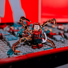 积木蜘蛛侠2纵横宇宙钢铁侠小人仔机甲MOC适用于乐高拼装玩具