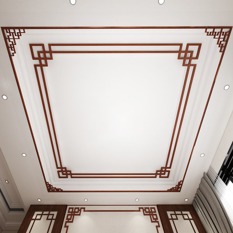 新中式吊顶装饰线条客厅天花板吊顶角花平板线实木阴角线边框造型
