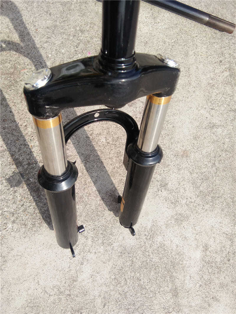 电动车前减震器电动车前叉简易款14寸16寸18寸液压防液压前叉弹簧