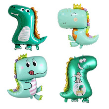 跨境新款恐龙儿童卡通生日派对铝膜气球装饰宝宝宴会背景布置用品