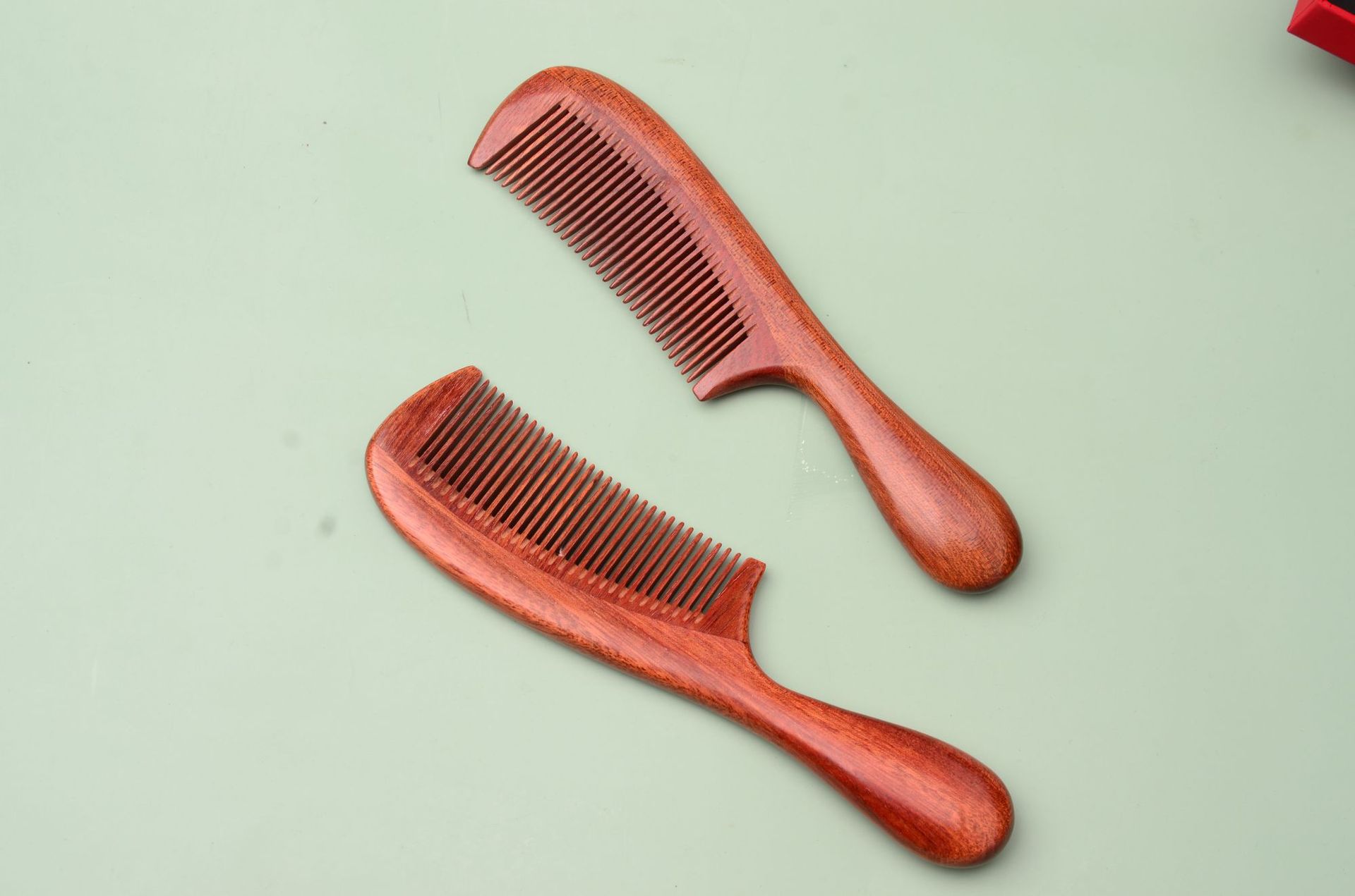 红檀木梳子红檀鼓柄梳 商场超市配送抖音快手网红款支持免费logo