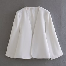 2024夏wish亚马逊eBay女装白色斗篷式西装外套西服